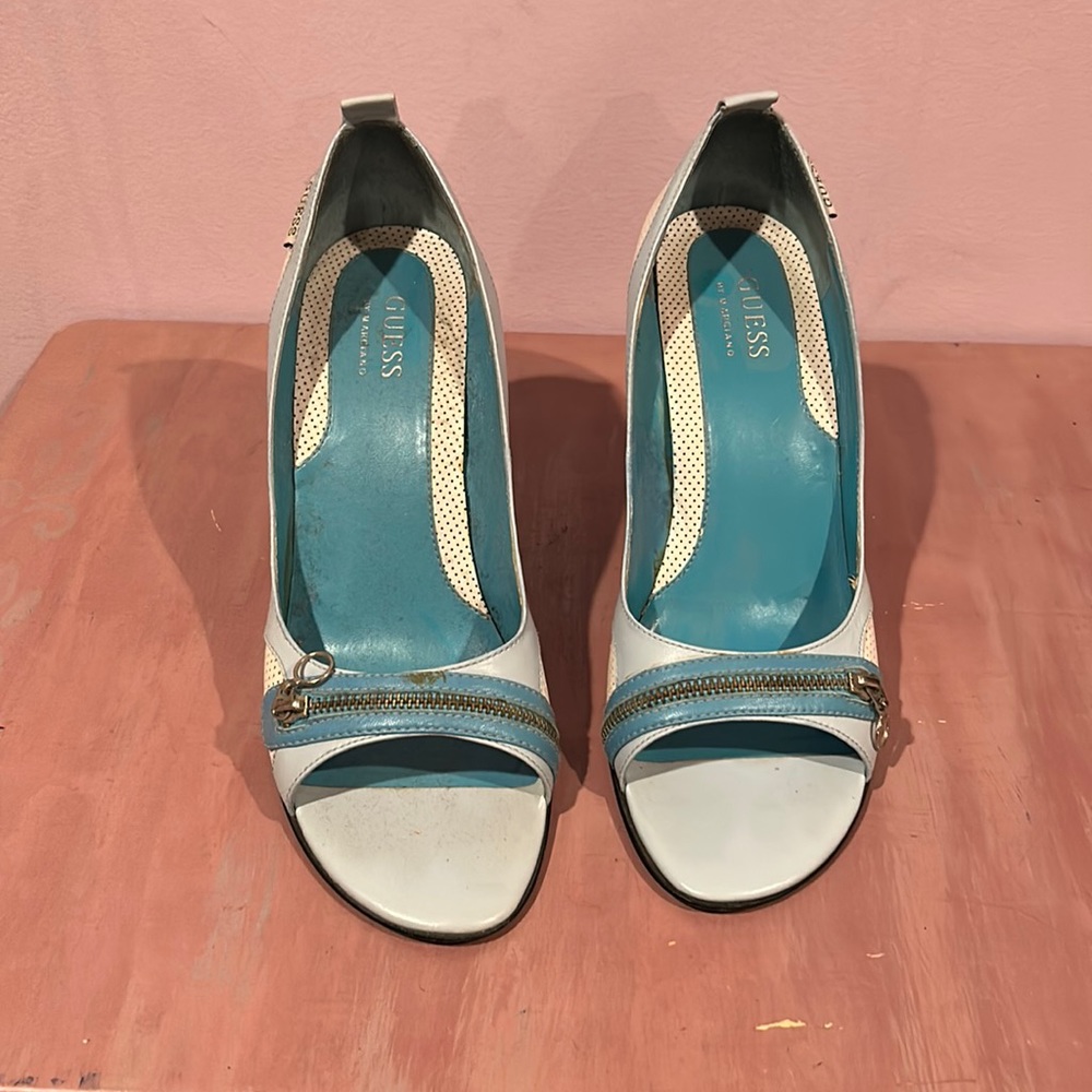 Guess open toe high heels. 7 ,5.